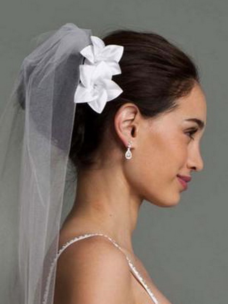 Chignon mariage avec voile