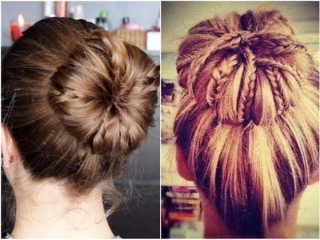 Chignons avec tresses