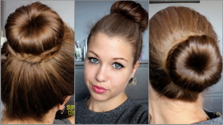 Coiffure avec un donuts