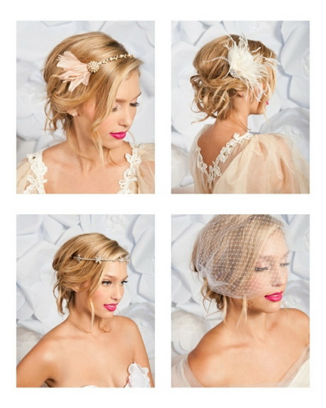 Coiffure de mariage cheveux courts photos