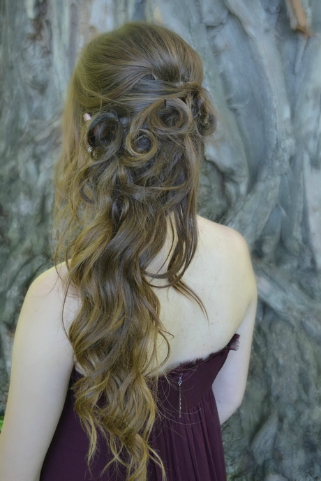 Coiffure fête cheveux longs