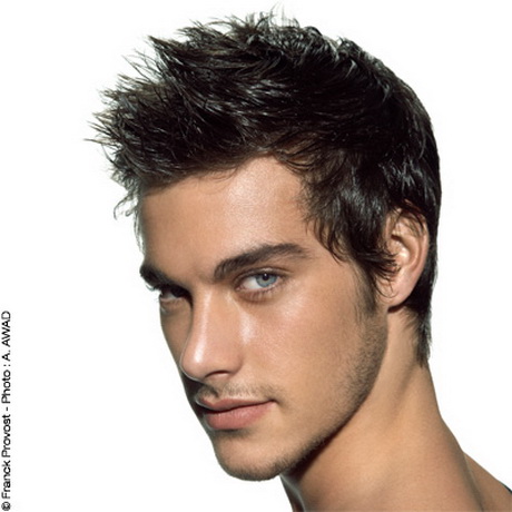 Coiffure homme cheveux raides