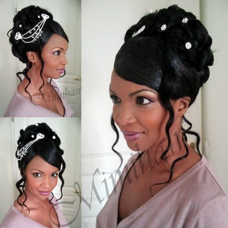 Coiffure mariage black