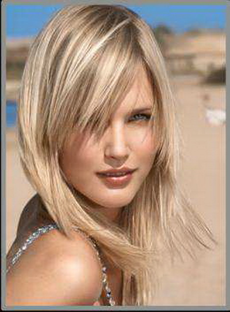 Coupe cheveux mi long blond