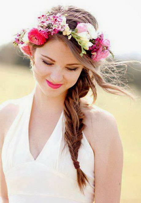 Couronne de fleurs cheveux mariage