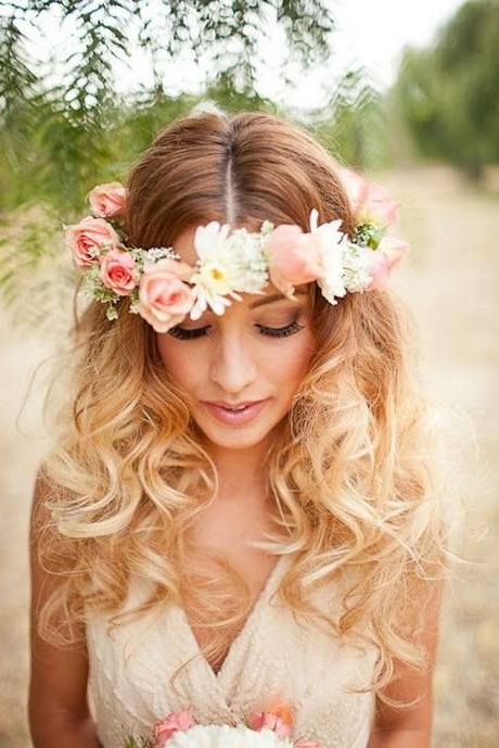 Couronne de fleurs cheveux mariage