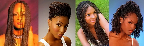 Coiffure avec tresses africaine