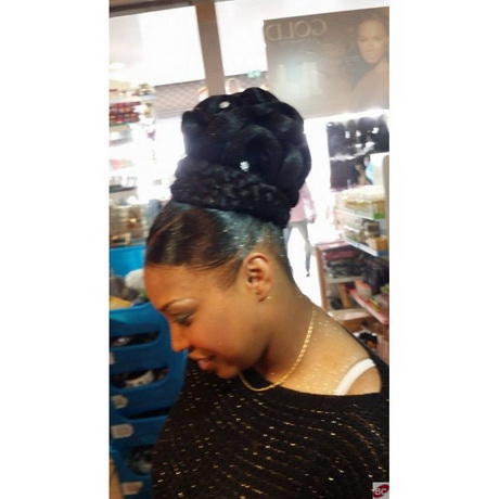 Chignon afro coiffure