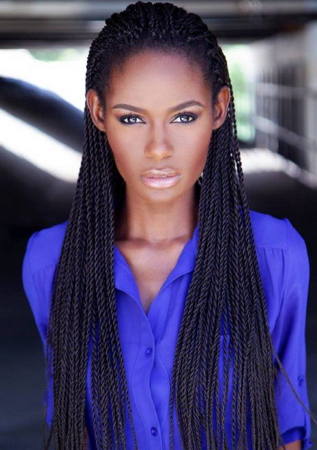 Coiffure africaine avec tresse