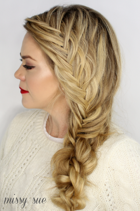 Coiffure femme natte