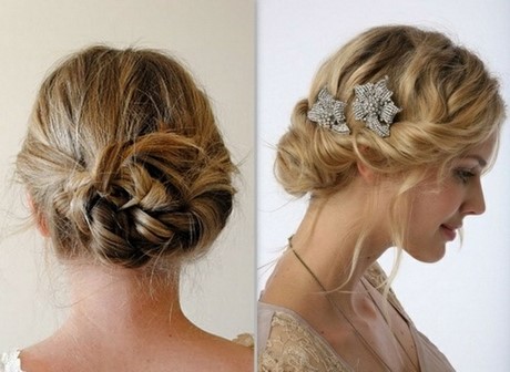 Coiffure chignon tresse cheveux long