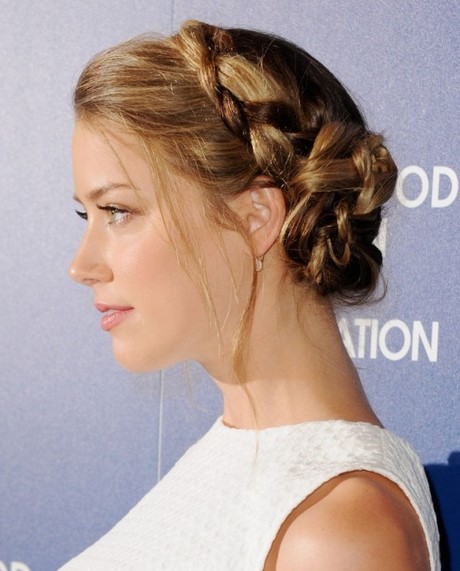 Coiffure chignon tresse cheveux long