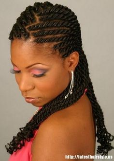 Coiffure tresse americaine