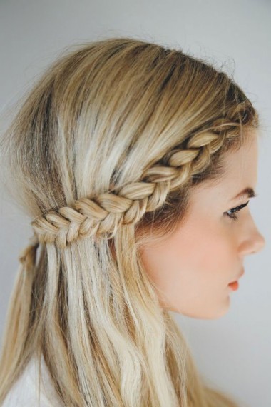 Coiffure tresse couronne