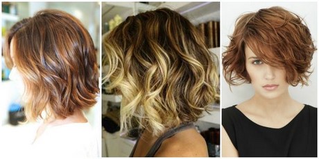 Coupe de cheveux carré plongeant ondulé