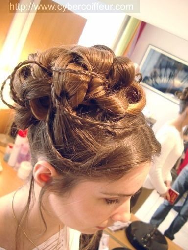 Chignon de mariée avec tresses