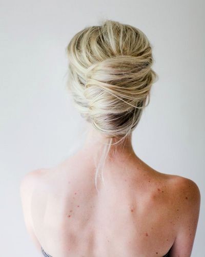 Chignon mariage banane