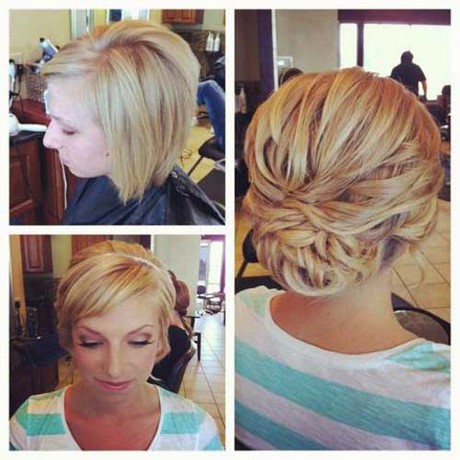 Chignon soirée cheveux court