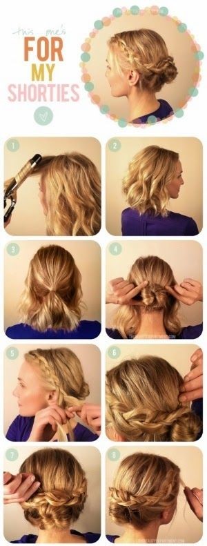 Chignon soirée cheveux court