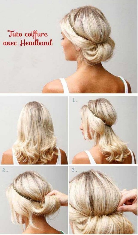 Coiffure bandeau chignon