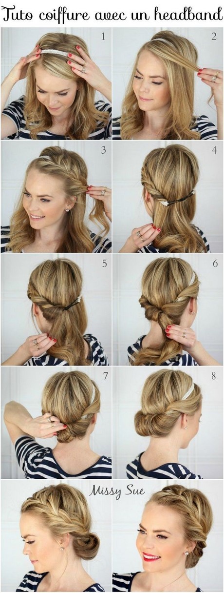 Coiffure chignon bandeau