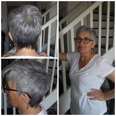 Cheveux court gris