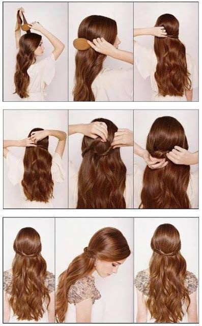 Idée coiffure rapide cheveux long