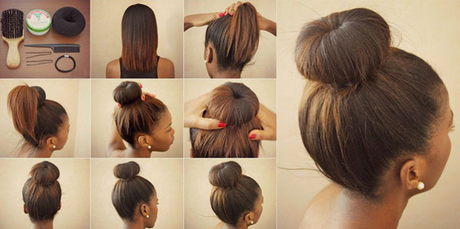 Cheveux mi long chignon