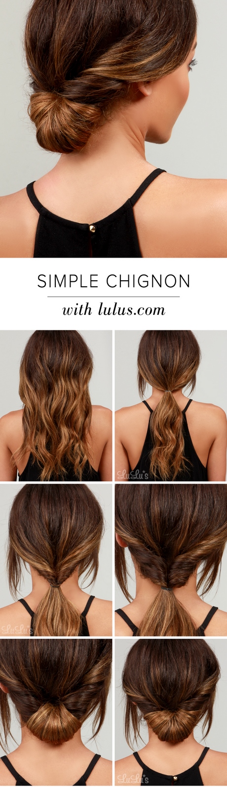 Chignon banane simple