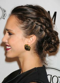 Chignon bas avec tresse