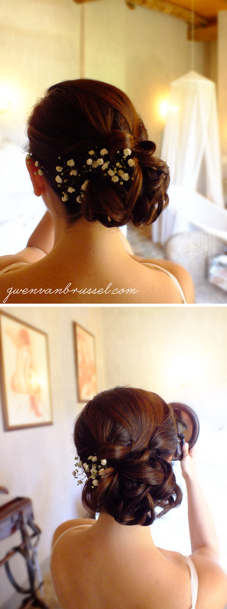 Chignon bas bouclé