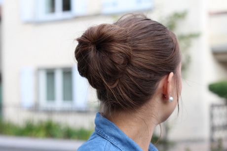 Chignon cheveux mis long