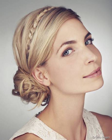 Chignon natté mariage