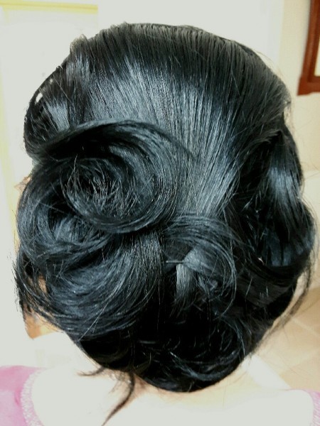 Chignon pour brune