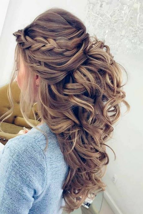 Coiffure de mariage sur cheveux mi long