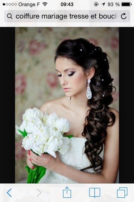 Coiffure mariage cheveux tres long