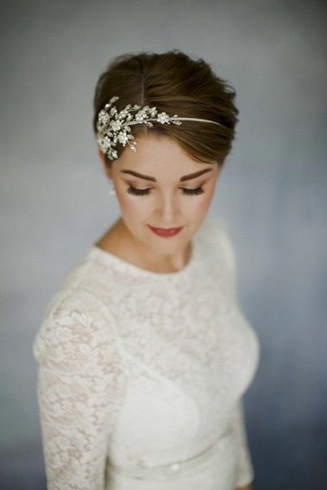 Diademe mariage cheveux courts