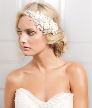 Headband cheveux courts mariage