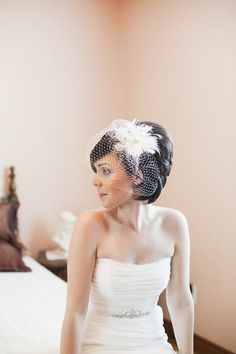 Mariée cheveux courts accessoires