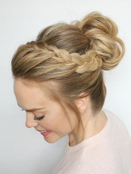 Tresse chignon haut