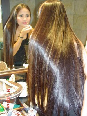 Coupe de cheveux tres long