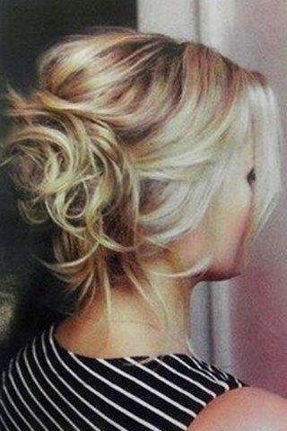 Chignon femme cheveux mi longs