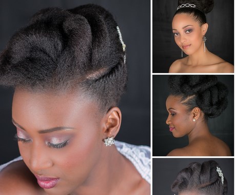 Coiffure cheveux naturel mariage