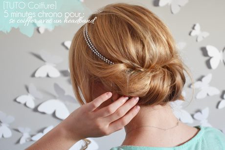 Coiffure headband cheveux mi long