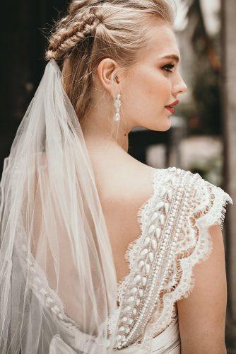 Coiffure mariée avec voile long