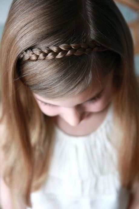 Coiffure petite fille cheveux mi long