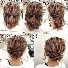 Coiffure simple cheveux mi court