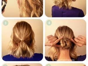 Faire un chignon cheveux courts