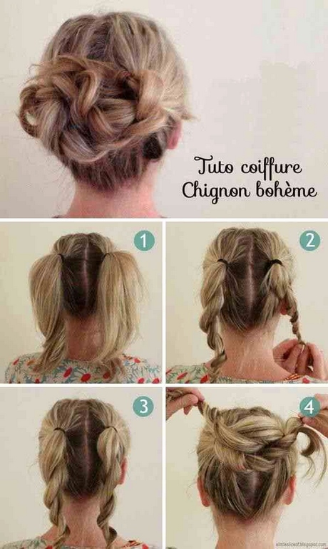 Chignon cheveux tres long