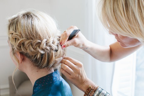 Chignon décoiffé tresse